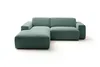 KAWOLA Sofa RANI Ecksofa Feincord grün Recamiere links Produktbild-Vorschau 2