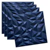 A stack of four dark blue 3D wall panels with a geometric, faceted design, presented on a white background. Podgląd zdjęcia produktu