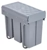 Poubelle encastrable 'Froland' 48x26x42cm gris 3x10L Voir les images du produit 4