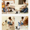 A collage of four images showing a woman using a Uwant B200 SE upholstery cleaner in different home settings. Náhled obrázku produktu