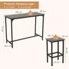 COSTWAY Bartisch mit Barhocker Set, Essgruppe für 2 Produktbild-Vorschau 7