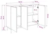 Komoda boczna vidaXL BONN, czarna, imitacja dębu, 102 x 33 Podgląd zdjęcia produktu 8