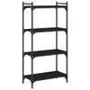 Möbel Bücherregal 4 Böden Schwarz 60x30x120 cm Produktbild-Vorschau 2