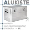 Alukiste 65 L, 2 Klappgriffe seitlich, 2 Schlüssel, Abschließbar, Spritzwassergeschützt, 57 x 38 x 38 cm Produktbild-Vorschau