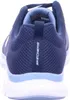 The back view of a blue athletic shoe. Voir les images du produit