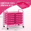 GOPLUS Rollwagen mit 12 Schubladen stapelbar, Rollcontainer Produktbild-Vorschau 5