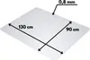A transparent floor mat with dimensions indicated. Anteprima dell’immagine prodotto