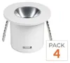 4er-Pack – 1 W, 90°, runde, weiße LED-Mini-Einbaustrahler Produktbild-Vorschau 1