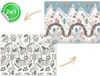 A collage showing two sides of a foldable foam mat for children, one in black and white with game elements, and the other in color with a mountain and road theme. Voir les images du produit