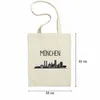 MÜNCHEN Skyline Jutebeutel Stoffbeutel Canvas Souvenir Produktbild-Vorschau 2
