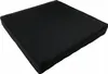 A black square cushion on a white background. Náhľad obrázku produktu