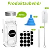 24er Gewürzgläser Eckig Set, Gewürzstreuer Glas mit Produktbild-Vorschau 8
