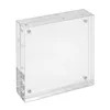 A clear acrylic photo frame is shown against a white background. Produktbild-Vorschau