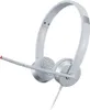 A white headset with a microphone is shown against a white background. Produktbild-Vorschau