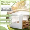 QEENTOE, gazebo da giardino 3x6 metri, bianco, tenda in Anteprima dell’immagine prodotto 4