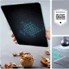 A collage of images showing a tablet with a protective screen, a walnut, and a diagram illustrating drop protection. Anteprima dell’immagine prodotto