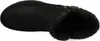 A top-down view of a black winter boot. Voir les images du produit