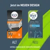 Comparison of old and new packaging for Veet Men Intim-Haarentfernungs-Set. Podgląd zdjęcia produktu