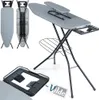 A product image displaying an ironing board in an open, ready-to-use state, along with folded and detail views. Produktbild-Vorschau