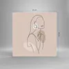 Bilder auf glas - Einteilig - Stück Linie Frau - 30x30cm - Produktbild-Vorschau 3