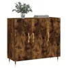 vidaXL Sideboard Räuchereiche 90x34x80 cm Holzwerkstoff Produktbild-Vorschau 3