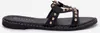 Verzierte Flache Damen Sandalen Schwarz Adivrae 39 Produktbild-Vorschau 8