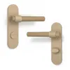 Türdrücker-Garnitur mit Langschild | Beige | Modernes Produktbild-Vorschau 3