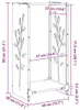 vidaXL Porta legna Bianco 40x30x80 cm Acciaio laminato a Anteprima dell’immagine prodotto 8