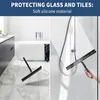 Silikon Duschabzieher 33cm Schwarz, Abzieher Dusche mit Produktbild-Vorschau 3