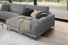 KAWOLA Sofa CARA Wohnlandschaft U-Form Cord grau Longchair Produktbild-Vorschau 5