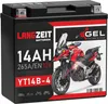 Langzeit Gel Motorradbatterie YT14B-4 14Ah 12V Produktbild-Vorschau 4