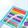A flat lay of a fraction learning set with colorful tiles. Náhľad obrázku produktu