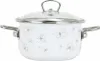 Emaille-Topf mit Glasdeckel PREMIUM weiß 24 cm, 5,5l Produktbild-Vorschau 1