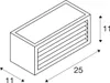 SLV BOX-L E27 wandlamp, vierkant, antraciet, E27, max. 18W Productafbeelding-voorbeeld 4