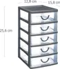 Thinkling Organizer mit 5 Schubladen, 13 x 16 x 26 cm, grau Produktbild-Vorschau 2