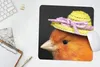 MuchoWow® Mauspad Mousepad Vogel - Hut - Orange 30x30 cm - Produktbild-Vorschau 5