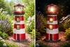 CEPEWA - LED Solar Leuchtturm Leuchtfeuer Turm 38cm Höhe Produktbild-Vorschau 1