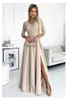 Numoco dames feestjurk Amber, beige, maat XL Productafbeelding-voorbeeld 8