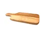 A wooden cutting board with a handle is shown against a white background. Produktbild-Vorschau