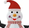 Close-up of an inflatable snowman wearing a Santa hat and scarf. Produktbild-Vorschau