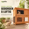 zooprinz Hasenstall Mukkel Wetterfest 2-Etagen Klappdach Produktbild-Vorschau 11