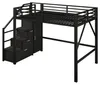 Merax Etagenbett 140x200 cm, Hochbett mit Kleiderschrank, Produktbild-Vorschau 9