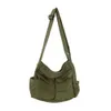 Zielona płócienna torba na ramię - duża torba crossbody Podgląd zdjęcia produktu 1