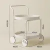 Ablageregal Rollregal 2 Ebenen, Servierwagen, Standregal & Produktbild-Vorschau 5