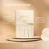 A product shot of Glow25 collagen sticks with descriptive text highlighting key ingredients and benefits. Produktbild-Vorschau