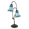 Clayre & Eef Tiffany Tischlampe 61 cm Blau Braun Polyresin Produktbild-Vorschau 1