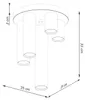 Plafon LAGOS 5P biały 5xGU10 10W stal 33x25x25cm Sollux Podgląd zdjęcia produktu 8