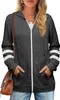 ASKSA Damen Kapuzenpullover Sweatjacke Kordelzug Full Zip Produktbild-Vorschau 4