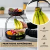 eluno 2-stöckige Obstetagere mit Bananenhalter, Brotkorb, Produktbild-Vorschau 3