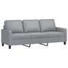 vidaXL 3-Sitzer-Sofa mit Hocker Hellgrau 180 cm Stoff Produktbild-Vorschau 4